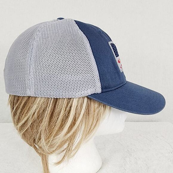 Columbia PHG Game USA Flag Fitted Trucker Hat Whitetail Deer Elk Duck L/XL EUC - Picture 6 of 10